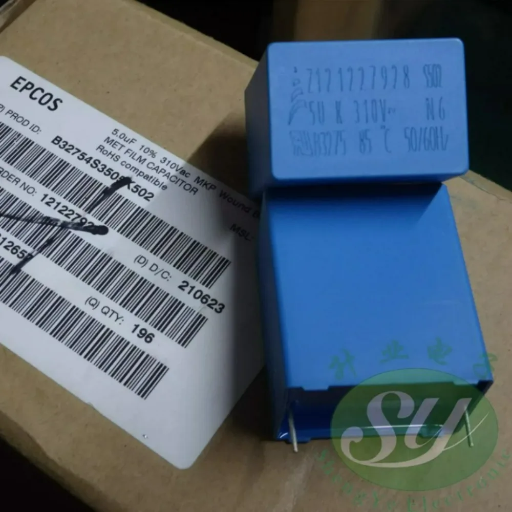 1pcs/lot EPCOS 5.0uf 310vAC 5u0 5uf 505 K Brand New 27.5mm Film Capacitor (Height: 36mm) B32754S3505K
1pcs/lot EPCOS 5.0uf 310vAC 5u0 5uf 505 K Brand New 27.5mm Film Capacitor (Height: 36mm) B32754S3505K