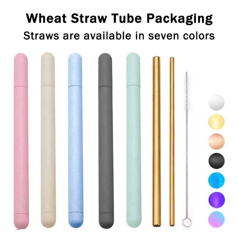 Portable Straw Set Creative 304 Stainless Steel Straw Set Wheat Straw Storage Box Camping Picnic Travel Dustproof Drinking Straw
Portable Straw Set Creative 304 Stainless Steel Straw Set Wheat Straw Storage Box Camping Picnic Travel Dustproof Drinking Straw