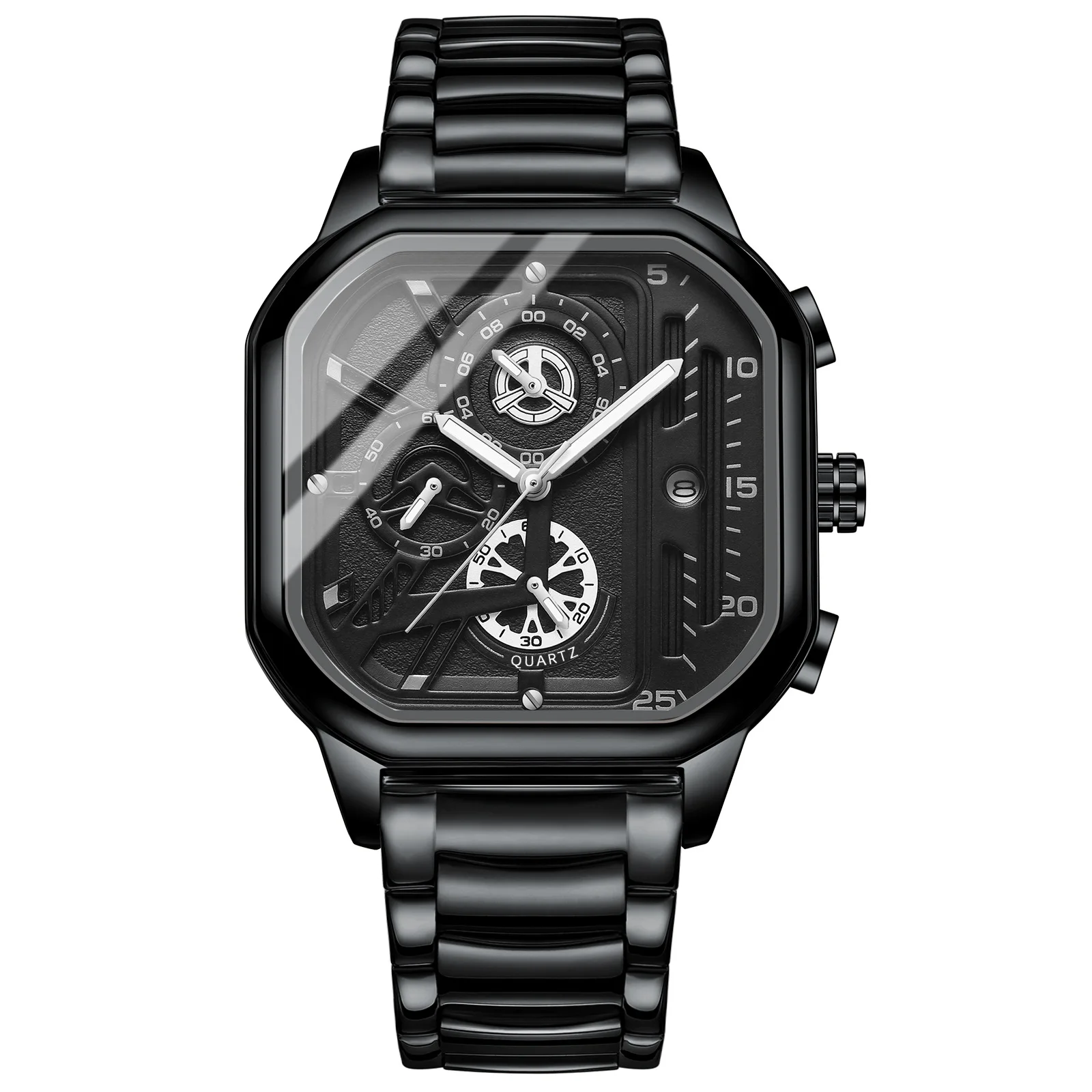 

Original Chronograph Date Business Top Luxury Brand Quartz Watch Men Stainless Steel Waterproof Wristwatch Relogio Masculino