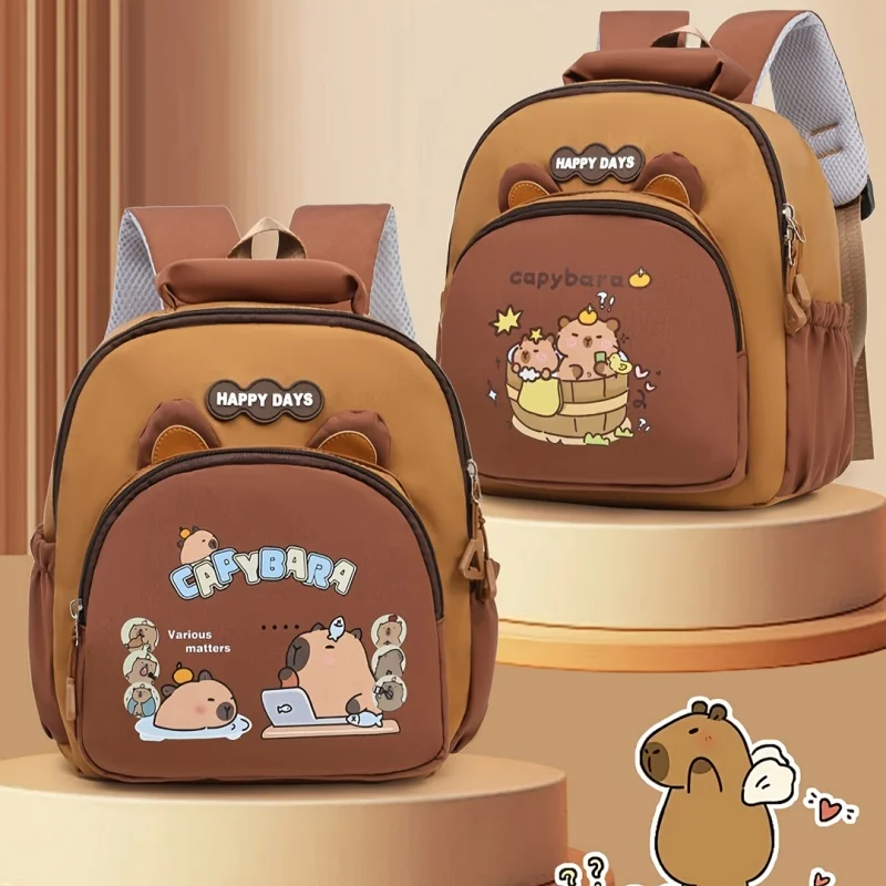 Милый мультяшный мини-рюкзак в виде медвежонка для школьного сезона, с принтом капибары, идеально подходит для ежедневных поездок в школу.
Милый мультяшный мини-рюкзак в виде медвежонка для школьного сезона, с принтом капибары, идеально подходит для ежедневных поездок в школу.