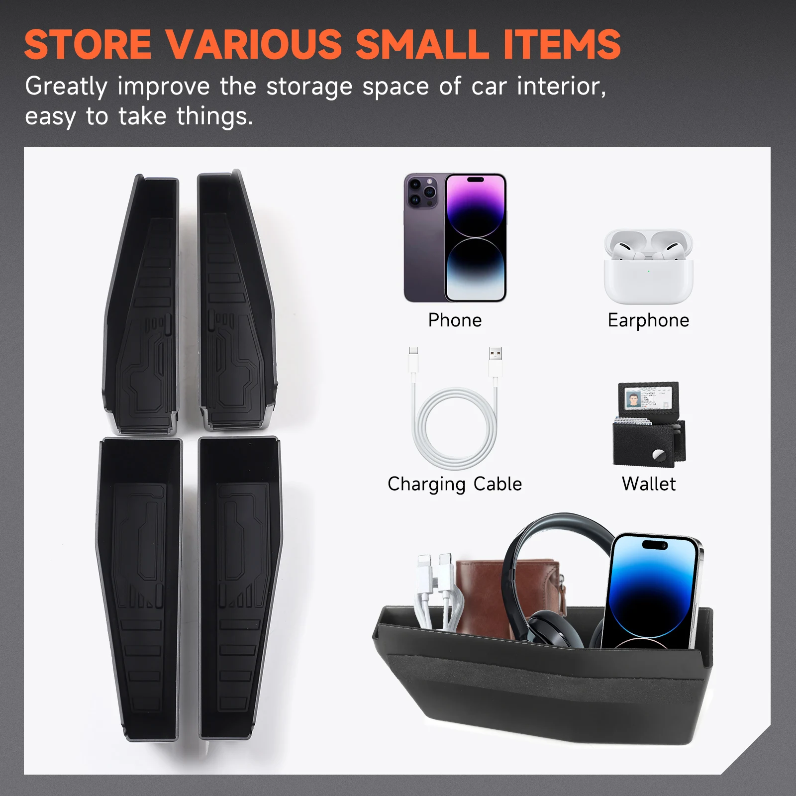 Door Handle Storage Box For Tesla Cybertruck 2024-2026 Front Rear Door Storage Tray Organizer ABS Black 4 Pcs Car Accessories
Door Handle Storage Box For Tesla Cybertruck 2024-2026 Front Rear Door Storage Tray Organizer ABS Black 4 Pcs Car Accessories