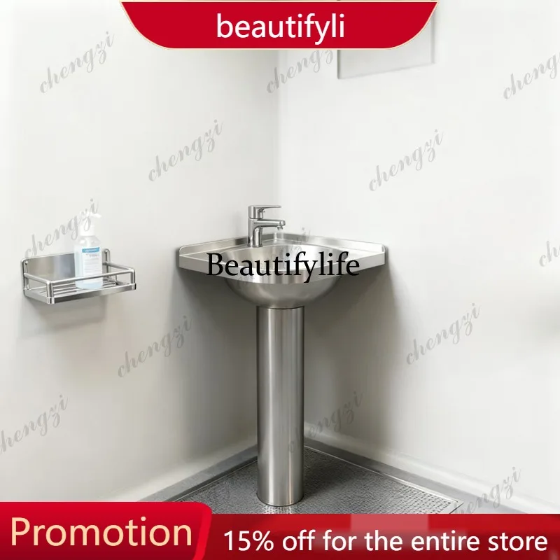 01A 304 stainless steel triangular column basin balcony floor washbasin small apartment simple washbasin
01A 304 stainless steel triangular column basin balcony floor washbasin small apartment simple washbasin
