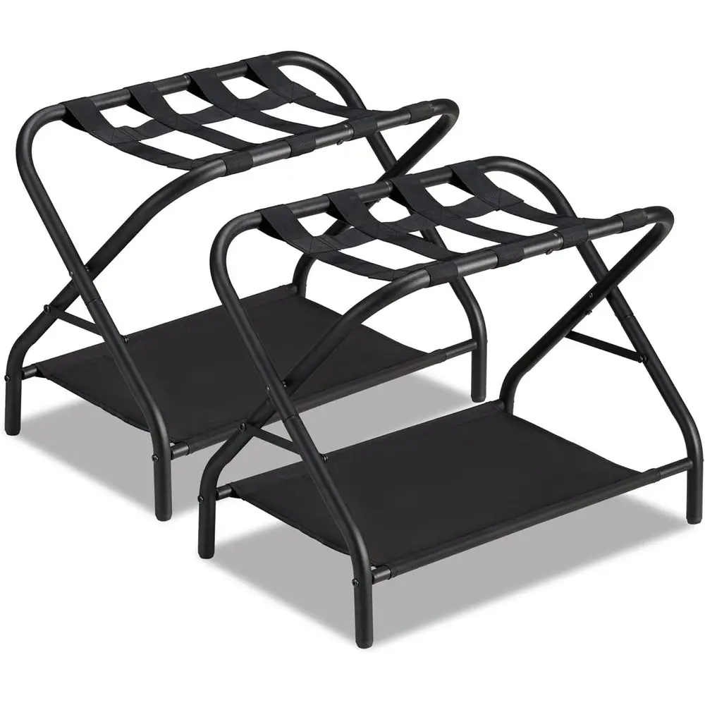 Lage Rack Set o 2, oldable Suitcase Stand with abric Storage Shel Easy Assemble Metal Lage Holder with Straps or Gt Room Bedroom
Lage Rack Set o 2, oldable Suitcase Stand with abric Storage Shel Easy Assemble Metal Lage Holder with Straps or Gt Room Bedroom