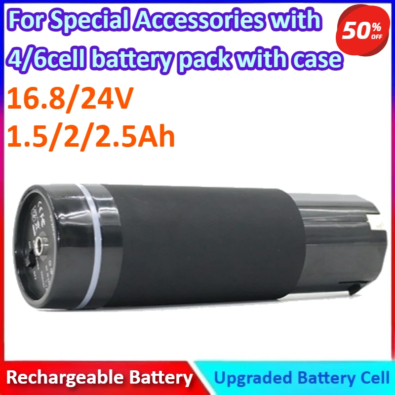 16.8/24V 1.5/2/2.5Ah New Rechargeable Lithium Battery for Special Accessories Fascia Gun with 4/6cell battery pack with case
16.8/24V 1.5/2/2.5Ah New Rechargeable Lithium Battery for Special Accessories Fascia Gun with 4/6cell battery pack with case