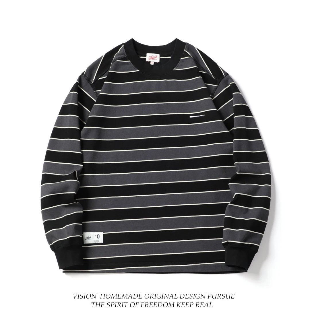 American Sle Oversize T-irt for Men 350g Heavyweight Long Sve round Ne Pure Cotton Base irt Color Blo Stripes
American Sle Oversize T-irt for Men 350g Heavyweight Long Sve round Ne Pure Cotton Base irt Color Blo Stripes