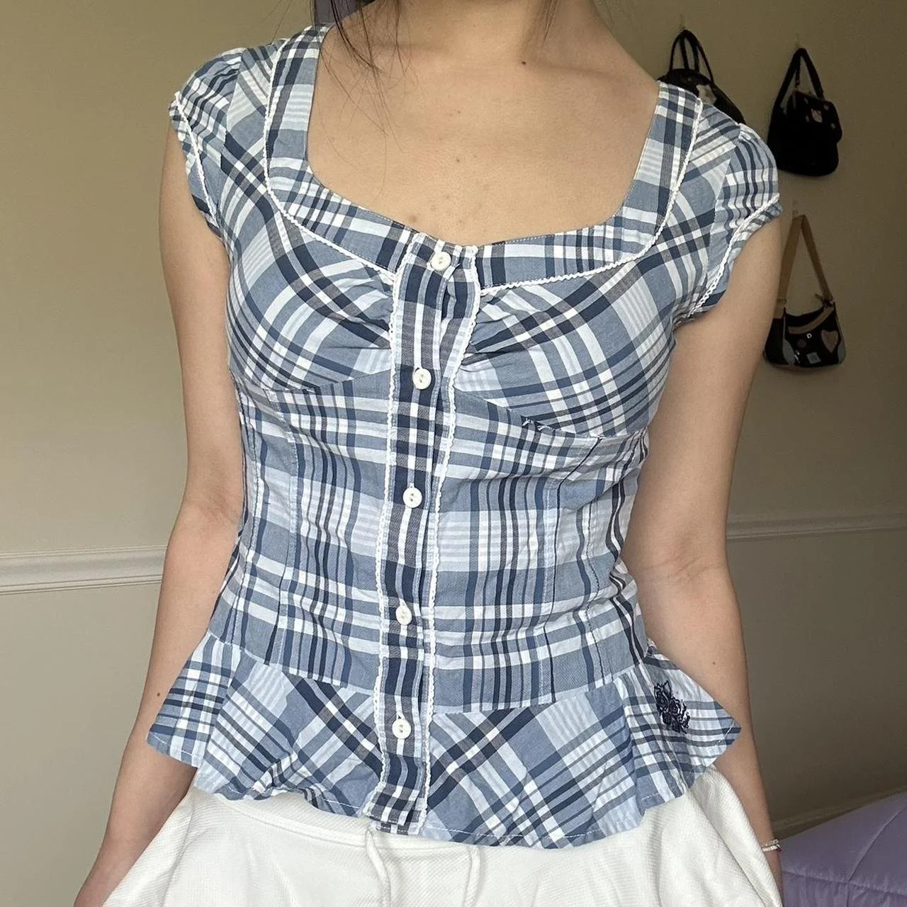 Женские блузки в клетку Y2K с принтом, летние шикарные на пуговицах с короткими рукавами, винтажные эстетические рубашки 2000-х годов, топ
Женские блузки в клетку Y2K с принтом, летние шикарные на пуговицах с короткими рукавами, винтажные эстетические рубашки 2000-х годов, топ