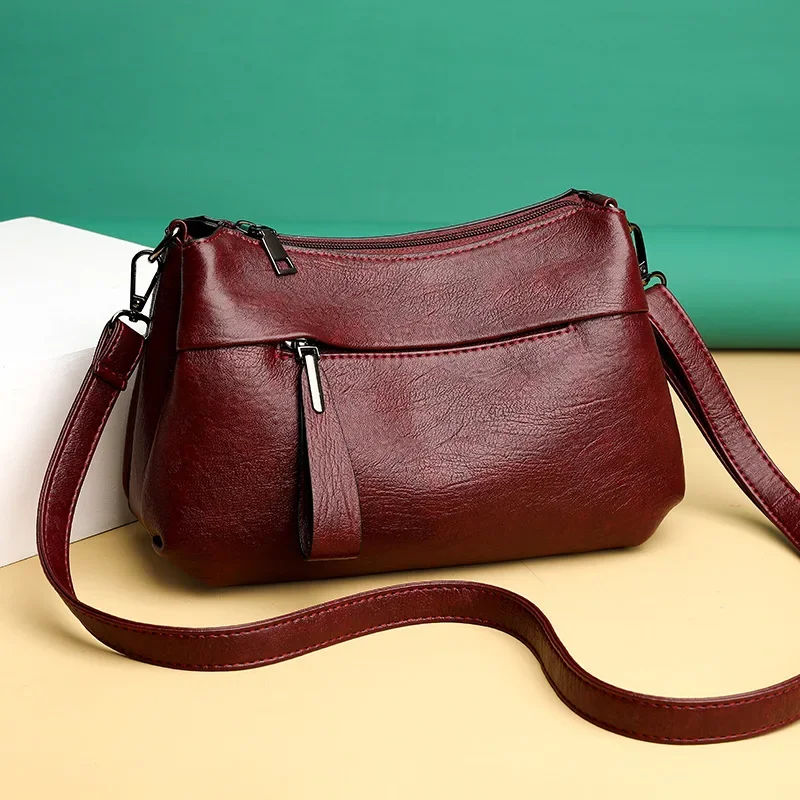 Fashion Women with Three Layers Large Capacity Shoulder Crossbody Bag Soft Leather Light Luxury Trend Mother's Messenger Handbag
Fashion Women with Three Layers Large Capacity Shoulder Crossbody Bag Soft Leather Light Luxury Trend Mother's Messenger Handbag