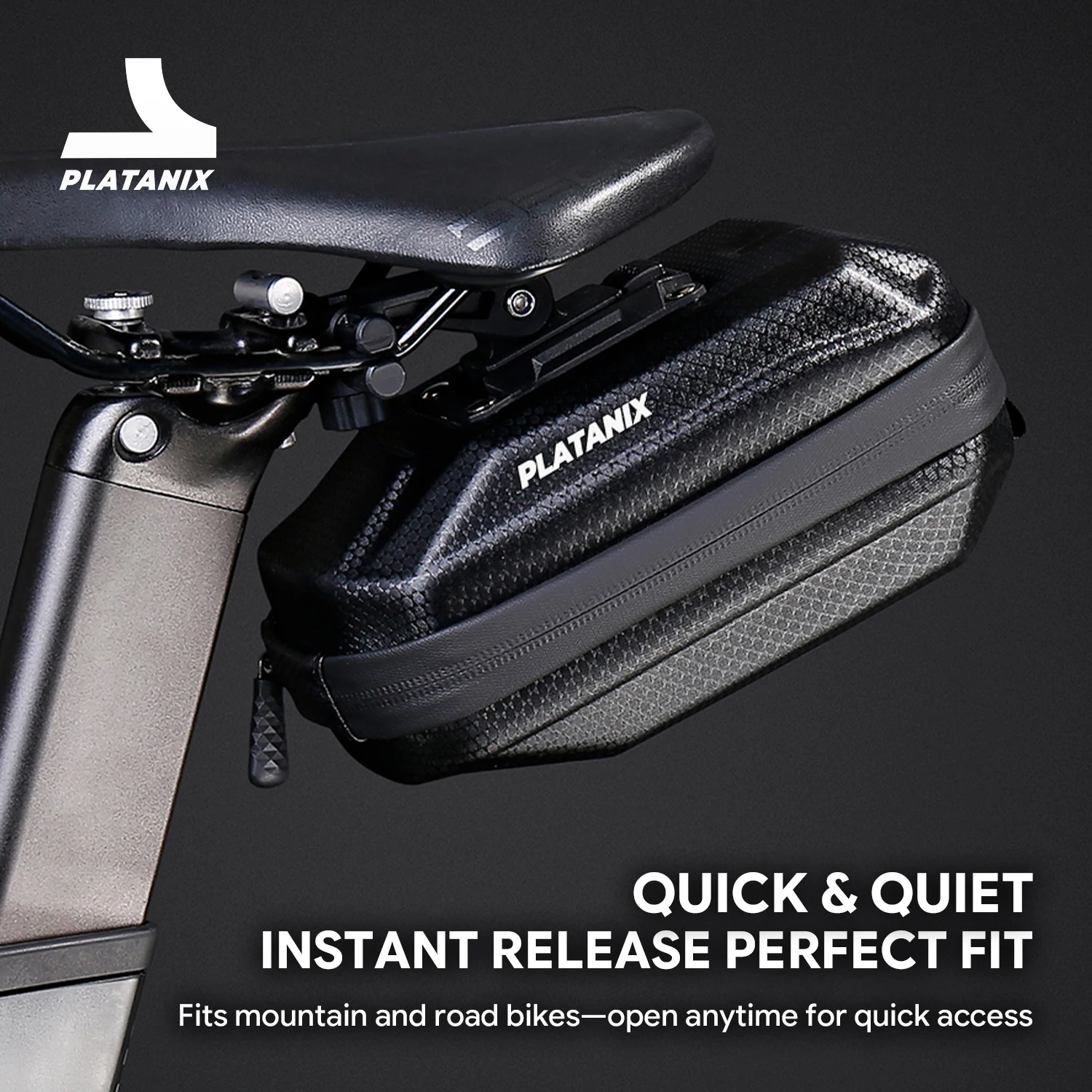 PLATANIX A9 EVA Hard Shell Tail Bag for Bicycles, Saddle Bag for Mountain Bikes and Road Bikes, Cycling Equipment Accessory
PLATANIX A9 EVA Hard Shell Tail Bag for Bicycles, Saddle Bag for Mountain Bikes and Road Bikes, Cycling Equipment Accessory