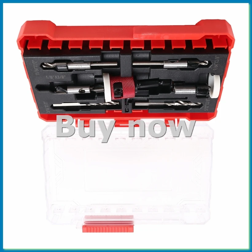 Набор из 5 сверл с зенковкой и ограничителем глубины трения, конические биты из быстрорежущей стали 1/8 дюйма, 9/64 дюйма, 5/32 дюйма, 11/64 дюйма-A51M
Набор из 5 сверл с зенковкой и ограничителем глубины трения, конические биты из быстрорежущей стали 1/8 дюйма, 9/64 дюйма, 5/32 дюйма, 11/64 дюйма-A51M