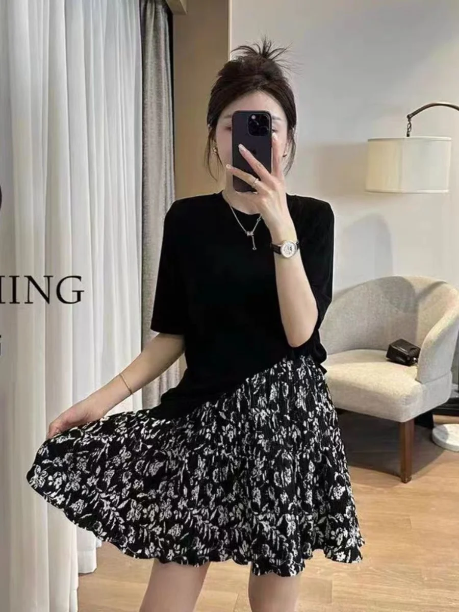Floral Halter Neck Asymmetrical Short Sleeve Top And Skirt Two Piece Set Women's Summer Fashion Anti-Aging Ensemble
Floral Halter Neck Asymmetrical Short Sleeve Top And Skirt Two Piece Set Women's Summer Fashion Anti-Aging Ensemble