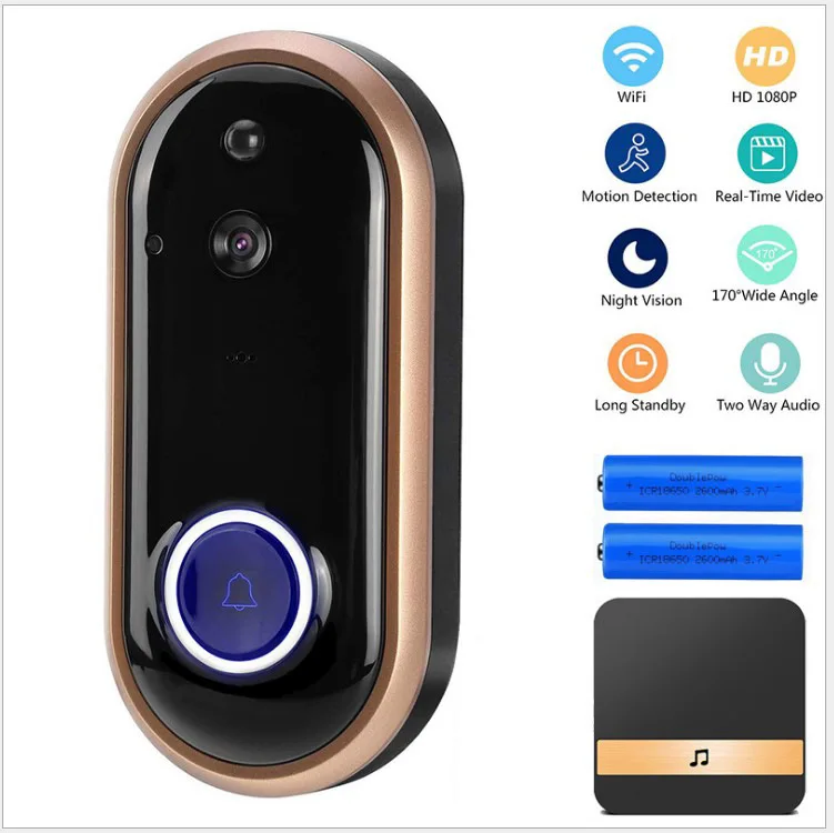 M6 HD 1080P Video Doorbell Home Anti-theft Voice Intercom Low Power Consumption WIFI Smart Wireless Doorbell
M6 HD 1080P Video Doorbell Home Anti-theft Voice Intercom Low Power Consumption WIFI Smart Wireless Doorbell