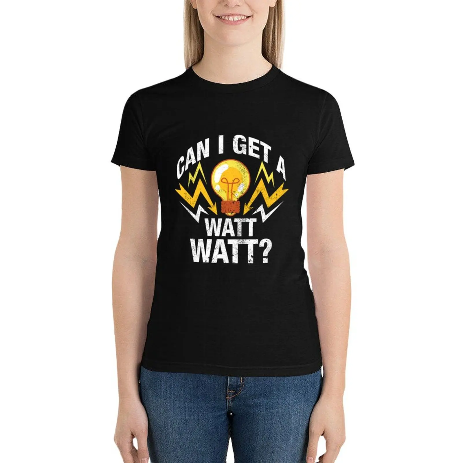 Can I Get A Watt Watt Funny Electrician Gift T-Shirt plus size tops vintage clothes summer top hippie clothes T-shirt Women
Can I Get A Watt Watt Funny Electrician Gift T-Shirt plus size tops vintage clothes summer top hippie clothes T-shirt Women