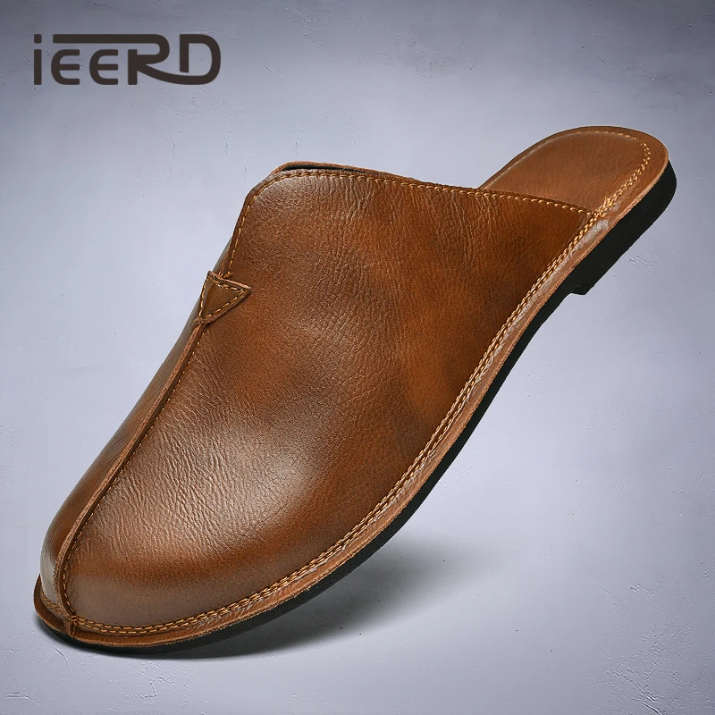 Top Split Leather Men's Slippers Plus Size 38-47 Casual Home Shoes For Men Fashionable and Minimalist Warterproof Casual Mule
Top Split Leather Men's Slippers Plus Size 38-47 Casual Home Shoes For Men Fashionable and Minimalist Warterproof Casual Mule