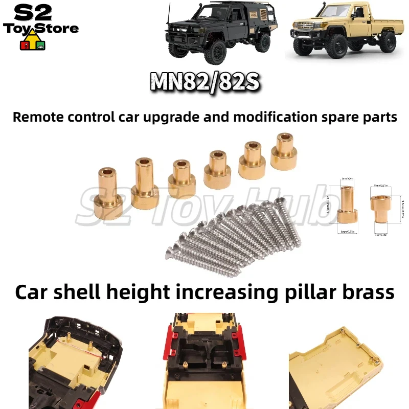 MN Bull Brass Body Lift Posts Upgrade Parts With Screws For 1/12 MN82 LC79 RC Crawler Truck Shell Modification Accessories
MN Bull Brass Body Lift Posts Upgrade Parts With Screws For 1/12 MN82 LC79 RC Crawler Truck Shell Modification Accessories