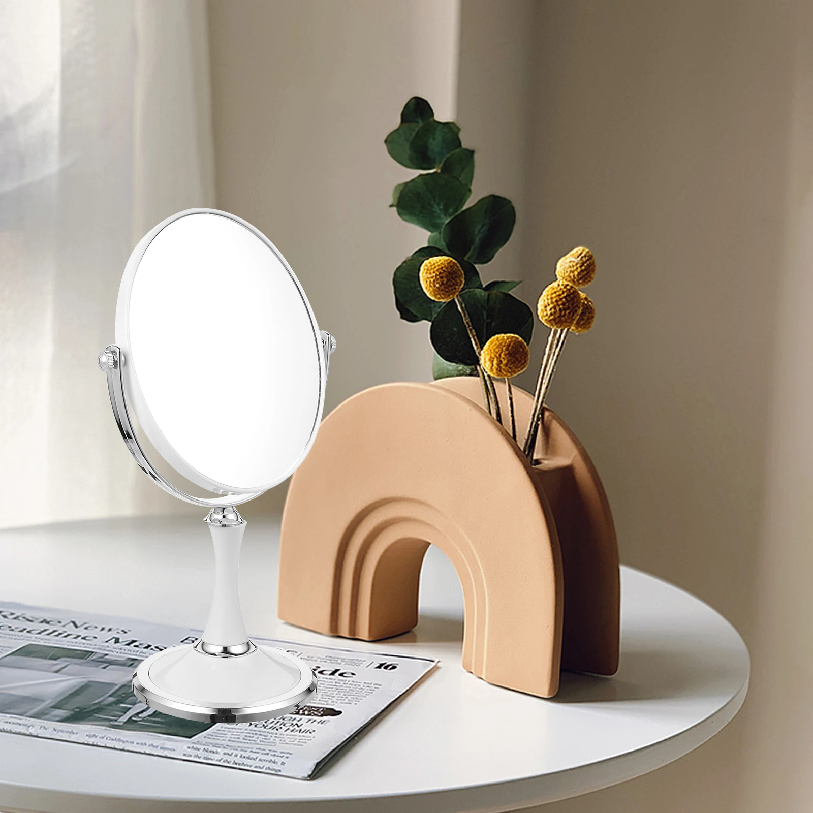 Magnifying Makeup Mirror Double Sided Rotating Desktop Table Mirror Stable Base Smooth Surface for Makeup Grooming
Magnifying Makeup Mirror Double Sided Rotating Desktop Table Mirror Stable Base Smooth Surface for Makeup Grooming