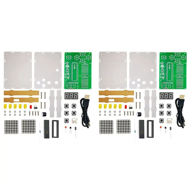 AS95-2X DIY Pixel Game Maker Kit Electronics DIY Soldering Project Practice Solder Learning Assembly With Shell
