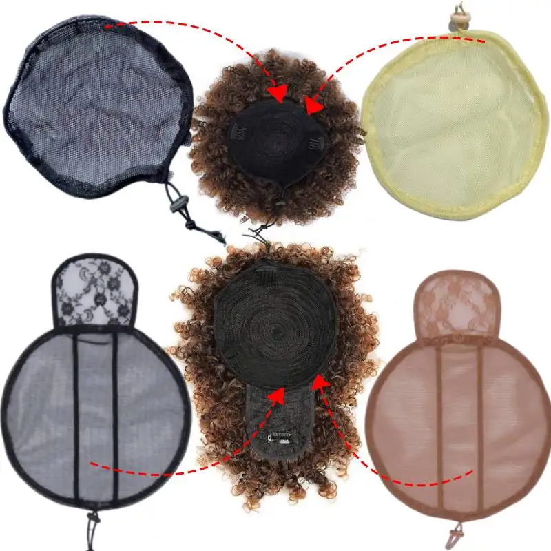 Afro Puff Hair Net for Making Ponytail Hair Bun Piece Wig Cap with Adjustable Drawstring Hairnet for Sew in Chignon With Bangs
Afro Puff Hair Net for Making Ponytail Hair Bun Piece Wig Cap with Adjustable Drawstring Hairnet for Sew in Chignon With Bangs