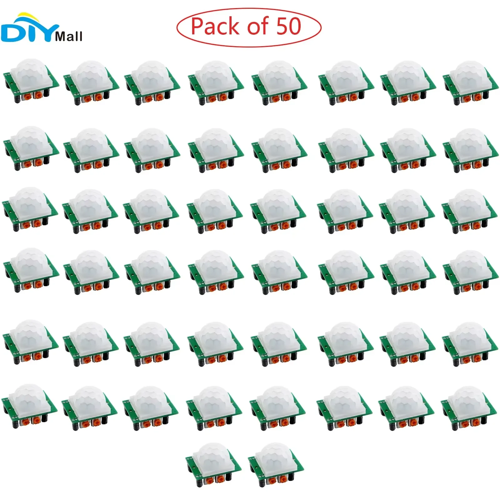 50Pcs/lot 1 PIR Infrared IR Sensor Human Body Motion Detector Module for Arduino Security Alarm System
50Pcs/lot 1 PIR Infrared IR Sensor Human Body Motion Detector Module for Arduino Security Alarm System