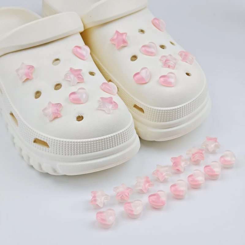 14PCS Fashion Shoe Charms Set Accessories Hole Shoe Buckle Cute Pink Pentagram Resin DIY 3D Shoes Decorations Kids Gift
14PCS Fashion Shoe Charms Set Accessories Hole Shoe Buckle Cute Pink Pentagram Resin DIY 3D Shoes Decorations Kids Gift