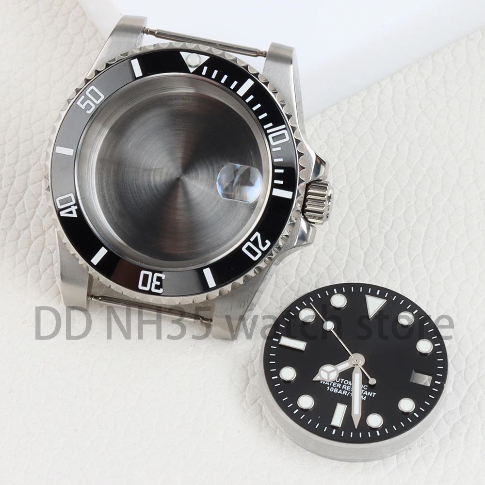 40MM NH35 Watch Case Ceramic Bezel Sapphire Solid Steel For NH35 NH36 Movement 28.5MM Luminous Dial Pointers Submariner Case
40MM NH35 Watch Case Ceramic Bezel Sapphire Solid Steel For NH35 NH36 Movement 28.5MM Luminous Dial Pointers Submariner Case