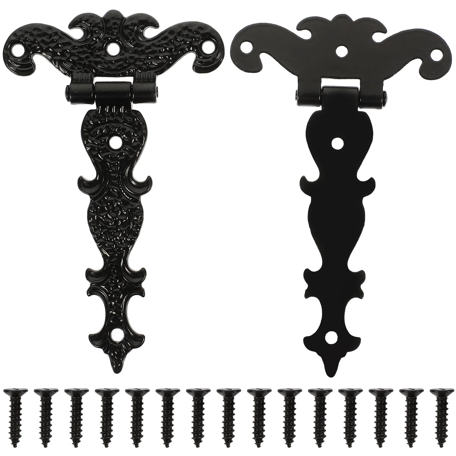 2pcs Vintage Hinges Heavy Duty Zinc Alloy Black Color 8 Screw Holes Wood Gate Door Hardware Kit Durable Flexible Practical Use
2pcs Vintage Hinges Heavy Duty Zinc Alloy Black Color 8 Screw Holes Wood Gate Door Hardware Kit Durable Flexible Practical Use