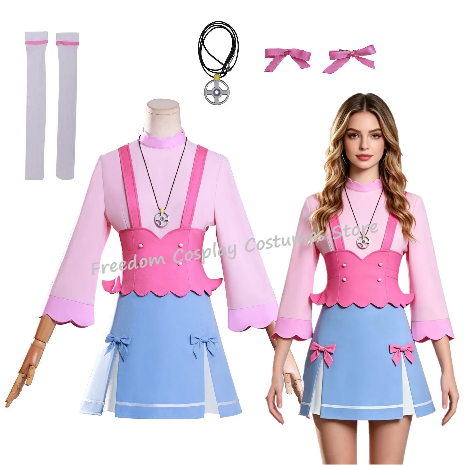 Anime Star Detective Precure Akechi Anna Cosplay Costume Adult Women's Pink Dress Necklace Accessories Halloween Party Outfit
Anime Star Detective Precure Akechi Anna Cosplay Costume Adult Women's Pink Dress Necklace Accessories Halloween Party Outfit