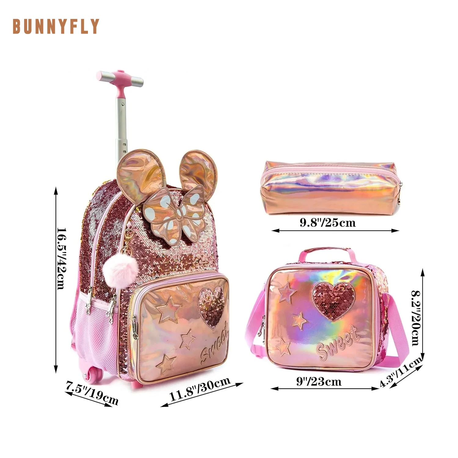Dropshipping 16 Inch Cute Girl Children Primary School Backpack Girl with Wheels Rolling Bag Set with Lunch Bag Kids School Bags
Dropshipping 16 Inch Cute Girl Children Primary School Backpack Girl with Wheels Rolling Bag Set with Lunch Bag Kids School Bags