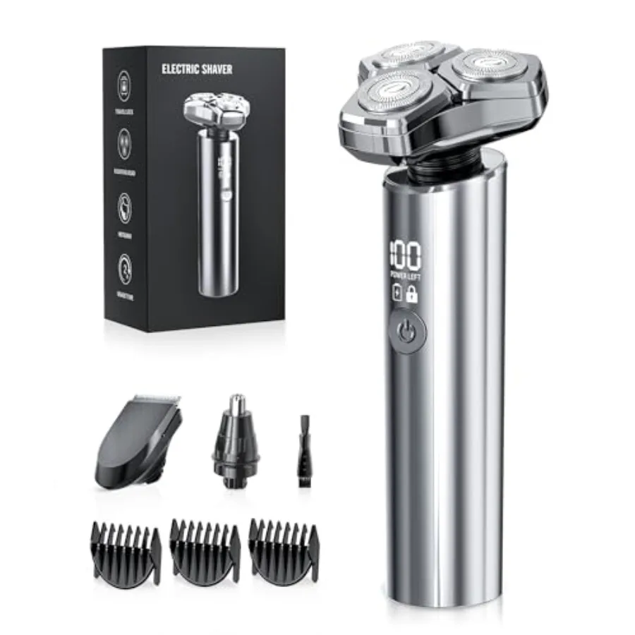 Electric Razor for Men 10000RPM High-Speed Motor IPX8 Waterproof USB Fast Charging Quick Charge and Travel Lock Upgraded Mirror
Electric Razor for Men 10000RPM High-Speed Motor IPX8 Waterproof USB Fast Charging Quick Charge and Travel Lock Upgraded Mirror