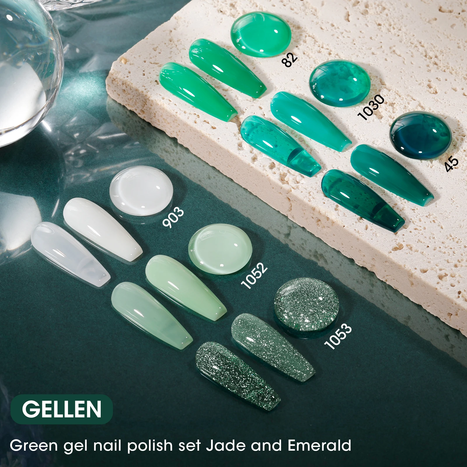 Гель-лак GELLEN Green Jelly: Прозрачный изумрудно-зеленый, стеклянный эффект, УФ/LED-отверждение, снимаемый, профессиональные материалы для нейл-арта, для вечеринок и свадеб
Гель-лак GELLEN Green Jelly: Прозрачный изумрудно-зеленый, стеклянный эффект, УФ/LED-отверждение, снимаемый, профессиональные материалы для нейл-арта, для вечеринок и свадеб