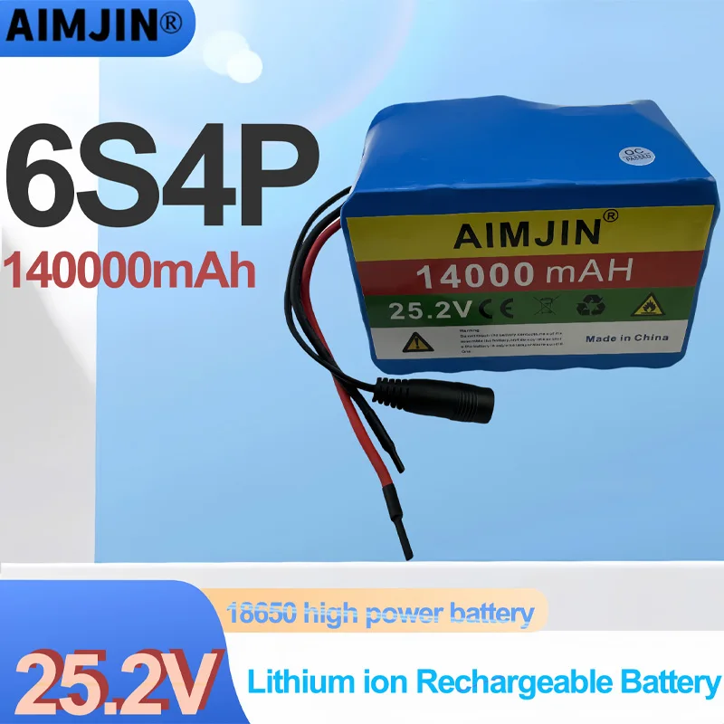 18650, 25,2 в, 14000 мАч, 6S4P, перезаряжаемый литий-ионный аккумулятор, аккумулятор для электромобиля
18650, 25,2 в, 14000 мАч, 6S4P, перезаряжаемый литий-ионный аккумулятор, аккумулятор для электромобиля