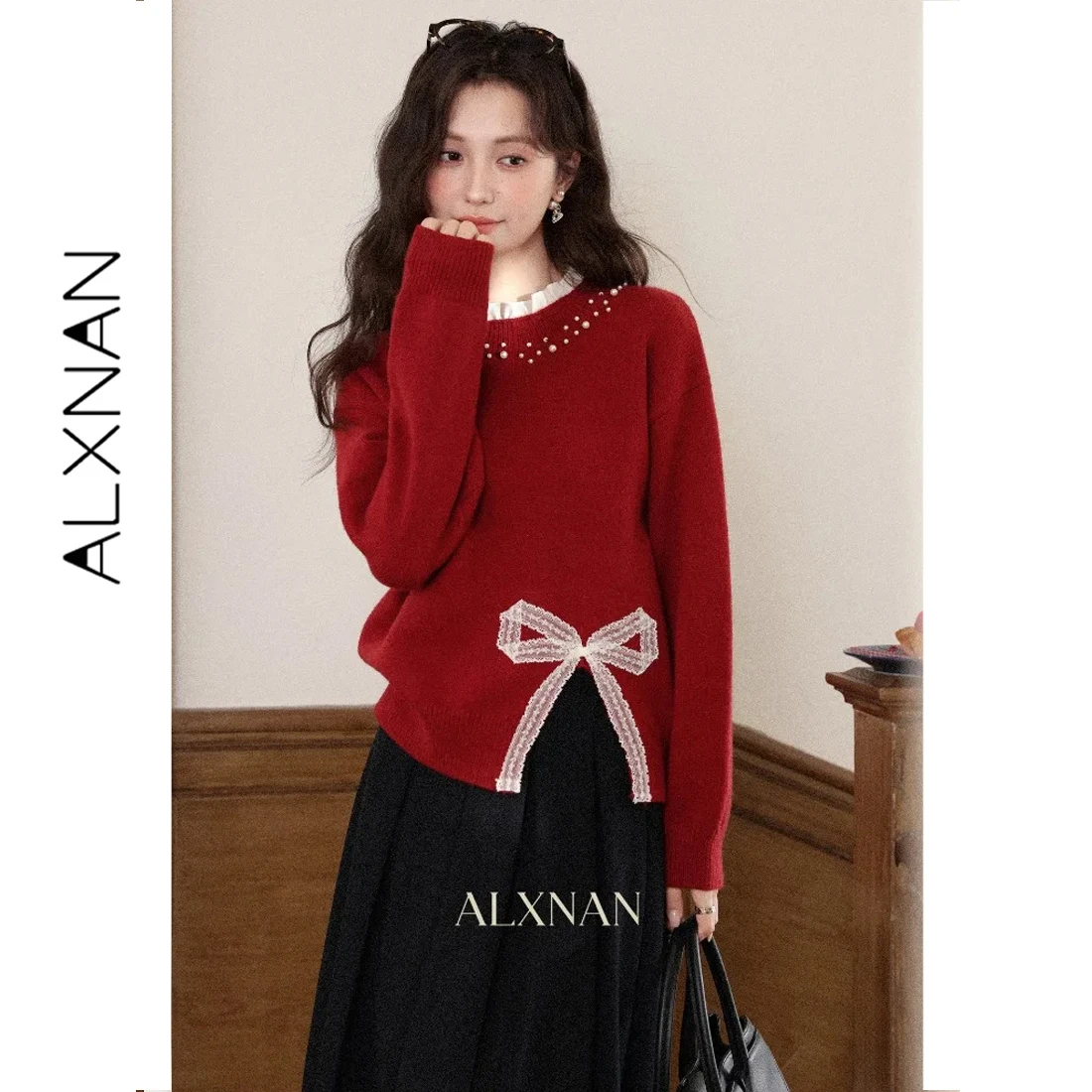 Красный свитер ALXNAN с бисером, кружевом и бантом, с разрезом, женский пуловер с рюшами и воланами на горловине, повседневный свободный джемпер для женщин L59805
Красный свитер ALXNAN с бисером, кружевом и бантом, с разрезом, женский пуловер с рюшами и воланами на горловине, повседневный свободный джемпер для женщин L59805