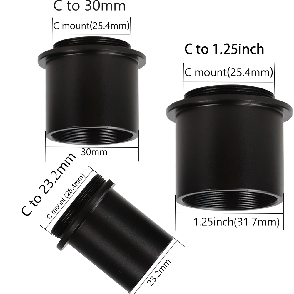 C-mount to 1.25 inch or 23.2mm or 30mm Adapter C Mount Adapter Ring Microscope Astronomical Telescope with C CS CCD USB Camera
C-mount to 1.25 inch or 23.2mm or 30mm Adapter C Mount Adapter Ring Microscope Astronomical Telescope with C CS CCD USB Camera