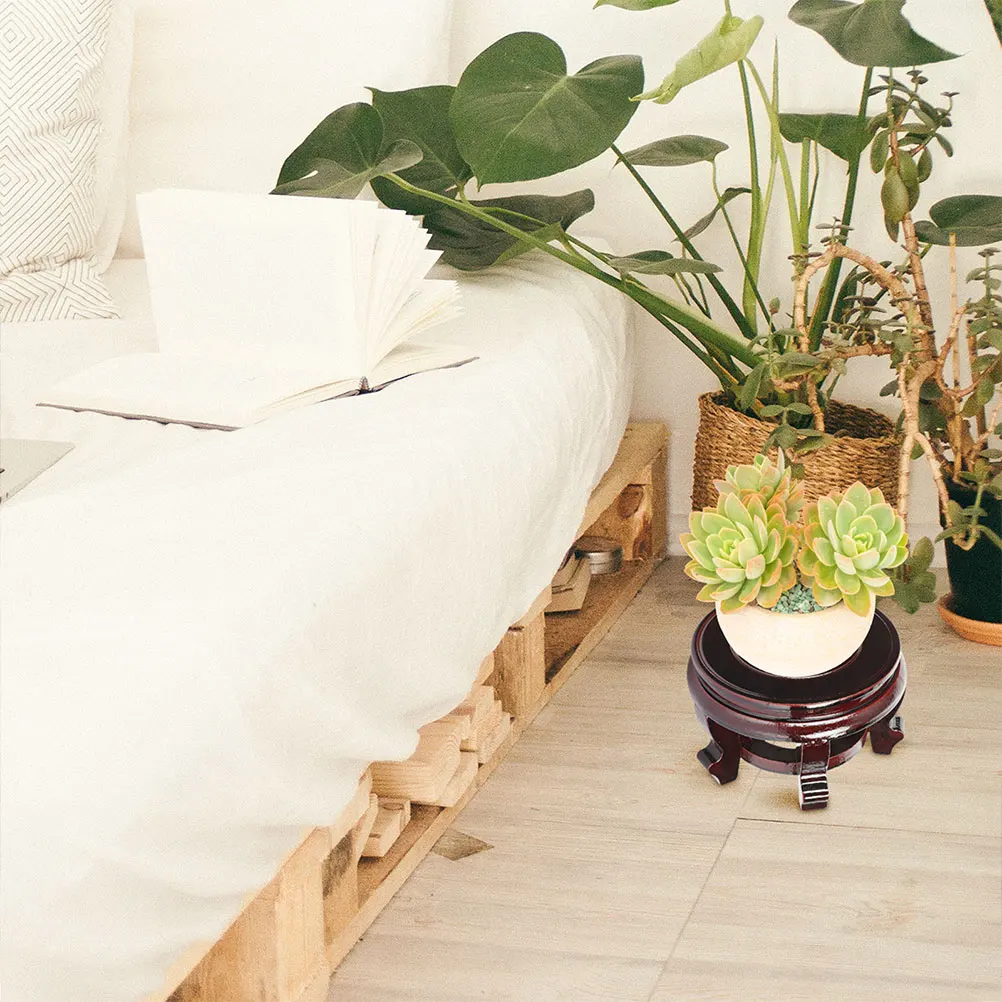 Wooden Base Bracket Home Ornament Holder Petal Stand Shelf Bar Decoration Display Flower Pot Planter Round Handicraft Vase
Wooden Base Bracket Home Ornament Holder Petal Stand Shelf Bar Decoration Display Flower Pot Planter Round Handicraft Vase