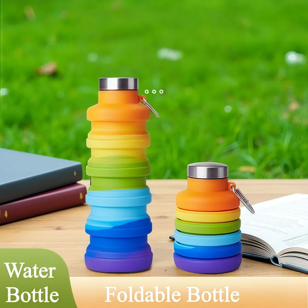 Silicone Foldable Water Bottle 500ml Portable Cycling Outdoor Sports Water Gradient Color Collapsible Bottle Folding Water Cup
Silicone Foldable Water Bottle 500ml Portable Cycling Outdoor Sports Water Gradient Color Collapsible Bottle Folding Water Cup
