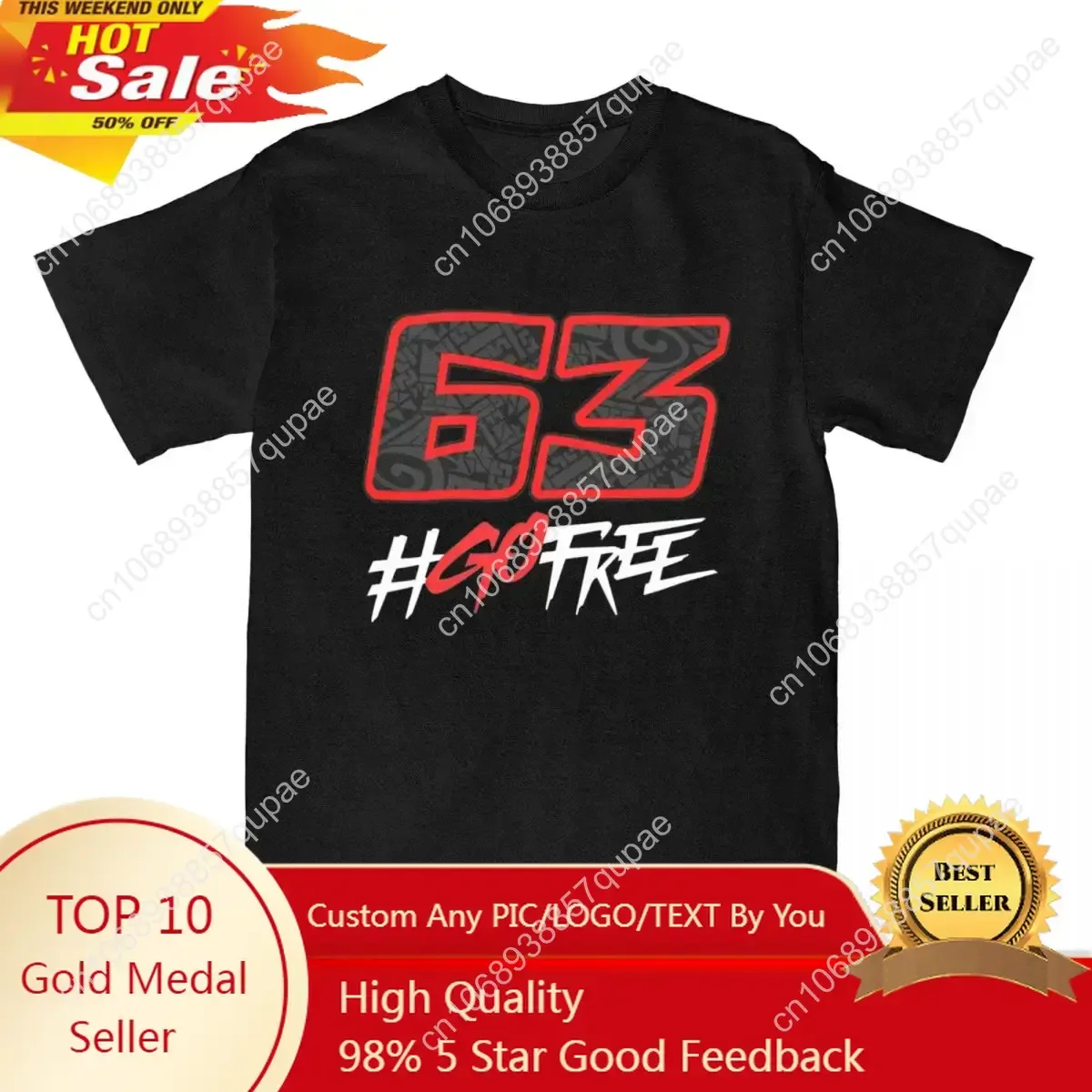 Rider Pecco Bagnaia 63 T-Shirt Summer Streetwear T-Shirts Cotton Harajuku Tee Shirt For Man Short-Sleeve Print Tees
Rider Pecco Bagnaia 63 T-Shirt Summer Streetwear T-Shirts Cotton Harajuku Tee Shirt For Man Short-Sleeve Print Tees