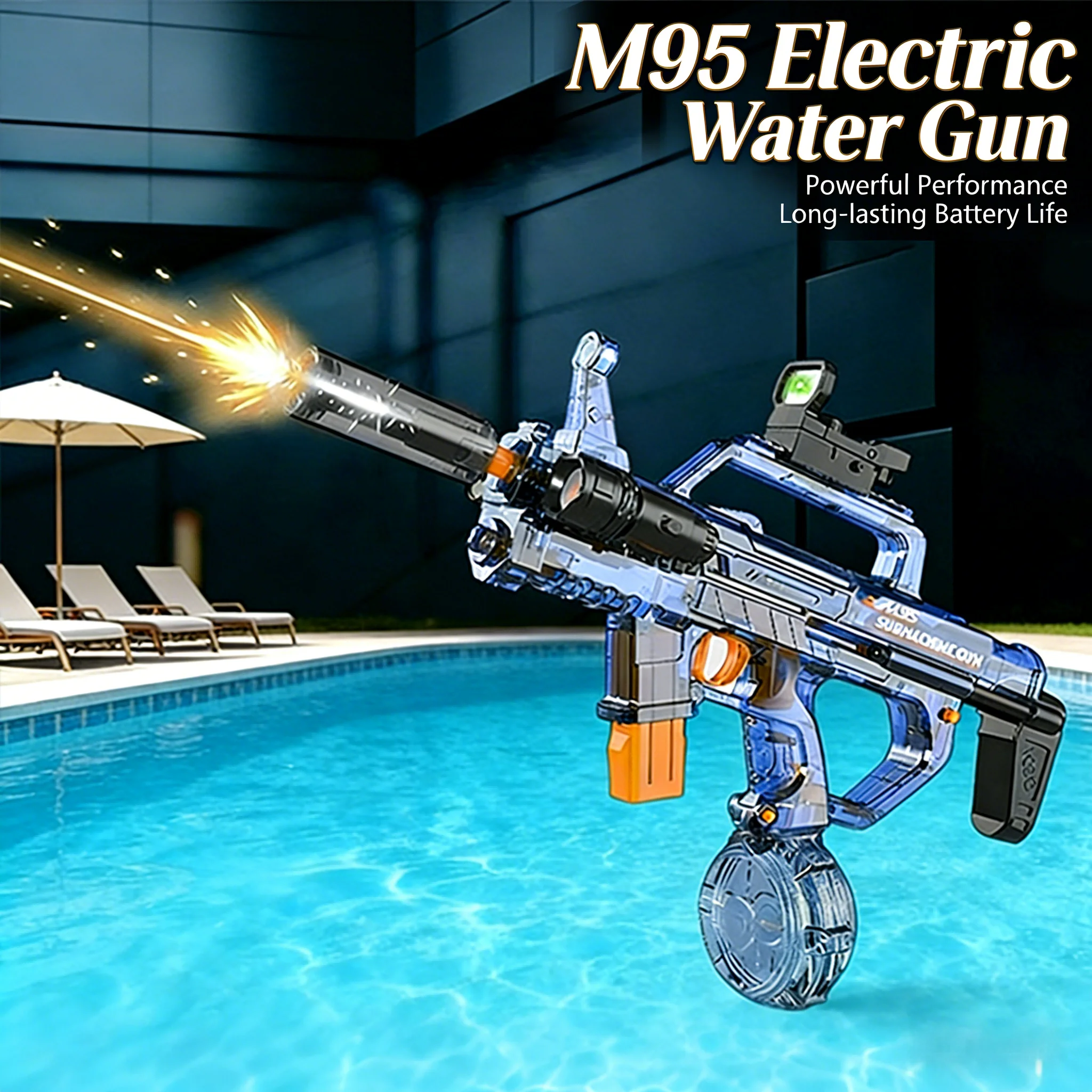 Electric Water Gun MK3 M95 Powerful Automatic Water Blaster High Pressure Squirt Gun Summer Beach Pool Outdoor Toy Gift for Kids
Electric Water Gun MK3 M95 Powerful Automatic Water Blaster High Pressure Squirt Gun Summer Beach Pool Outdoor Toy Gift for Kids