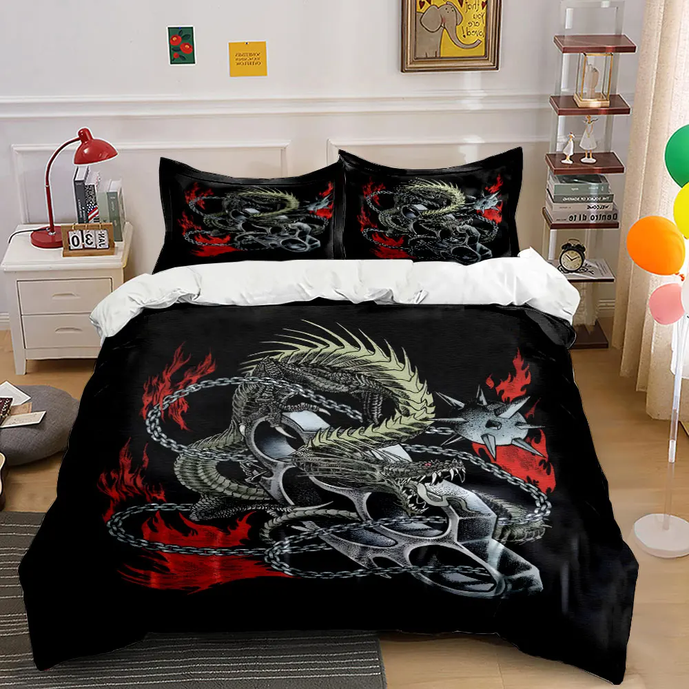 Dragon entwined with chains and fiery Printed Duvet Cover Set 1 Duvet Cover+2 Pillowcase Multi Size Bedroom Bedding Decor
Dragon entwined with chains and fiery Printed Duvet Cover Set 1 Duvet Cover+2 Pillowcase Multi Size Bedroom Bedding Decor