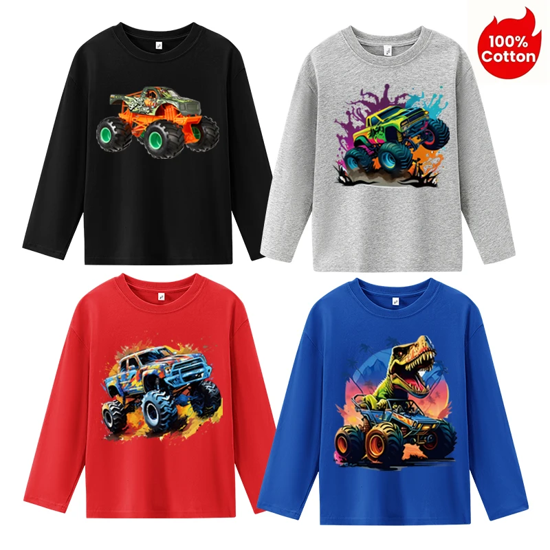 Boys' fashion cotton long-sleeved T-shirt, skin-friendly and comfortable round-neck top, wearable as outerwear, 4 set.
Boys' fashion cotton long-sleeved T-shirt, skin-friendly and comfortable round-neck top, wearable as outerwear, 4 set.