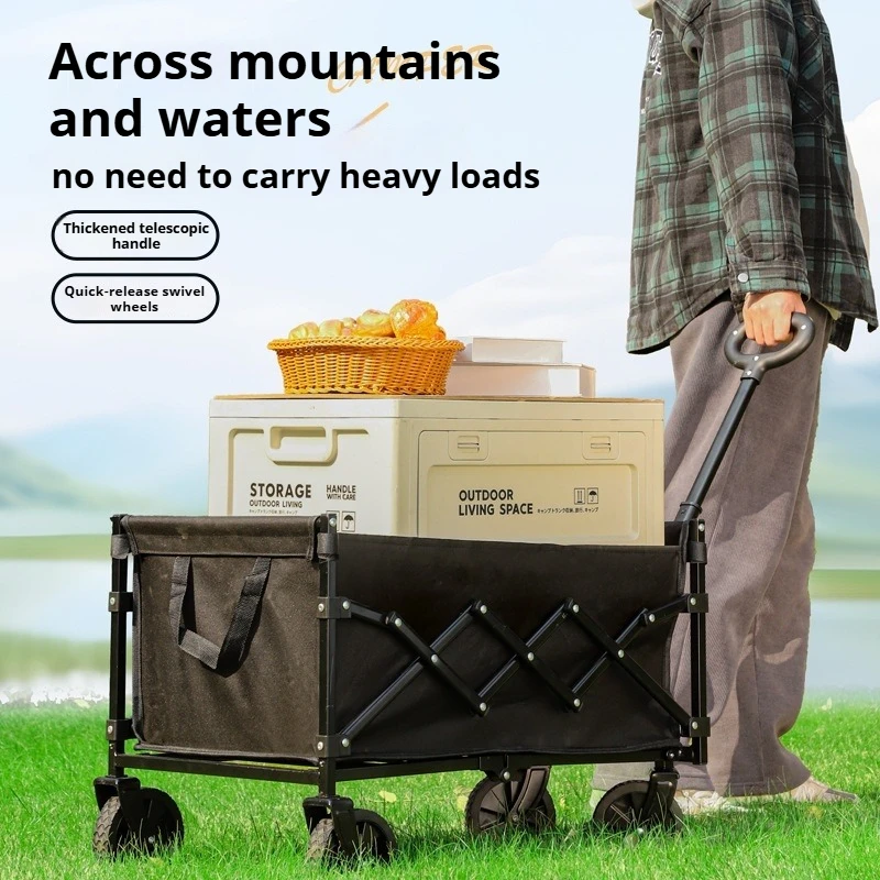 Folding Camping Wagon with 500lb Load Capacity, All - Steel Frame & Swivel Wheels, Portable Trolley for Outdoor Picnic/Shopping
Folding Camping Wagon with 500lb Load Capacity, All - Steel Frame & Swivel Wheels, Portable Trolley for Outdoor Picnic/Shopping