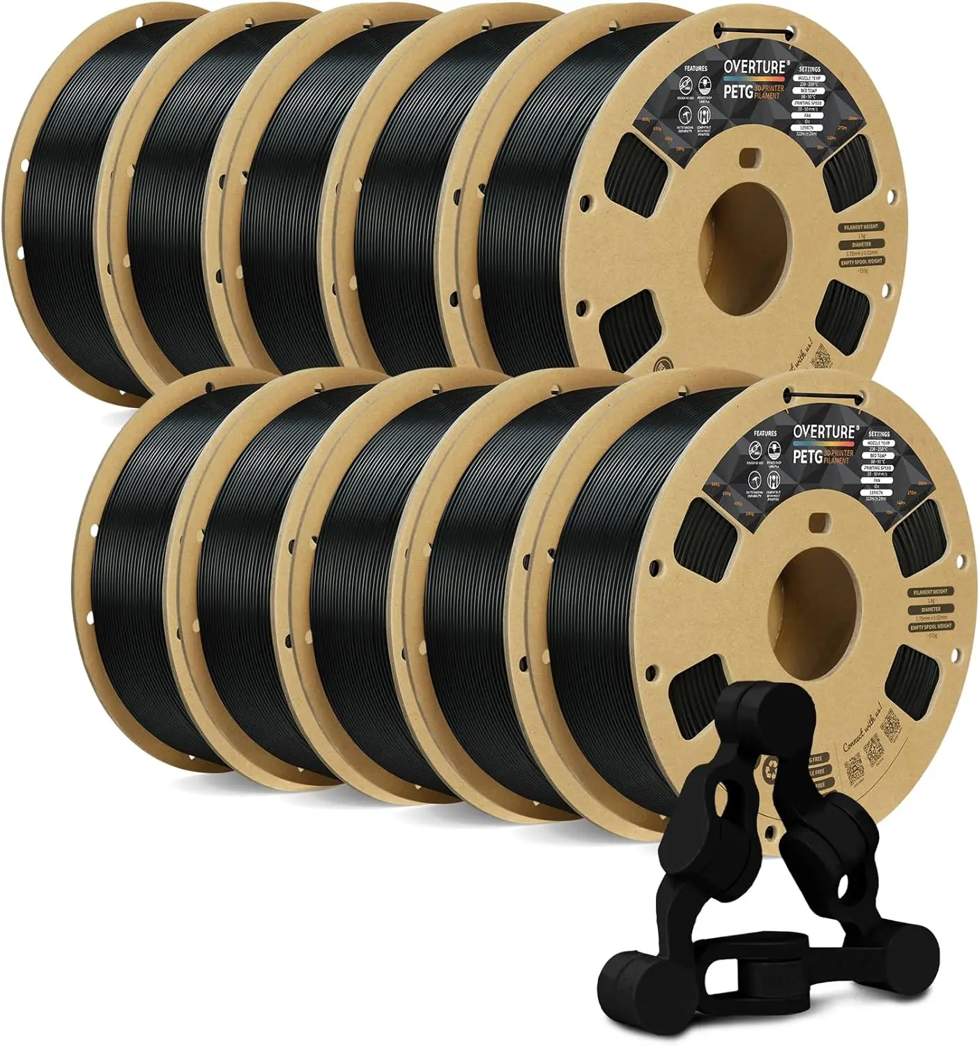 10kg PETG Filament 1.75mm Bundle, High Speed 3D Printer Filament, Neatly Wound & Clog-Free, 10x1kg Spools, Accuracy +/-0.02mm, Fit Most FDM Printers
10kg PETG Filament 1.75mm Bundle, High Speed 3D Printer Filament, Neatly Wound & Clog-Free, 10x1kg Spools, Accuracy +/-0.02mm, Fit Most FDM Printers