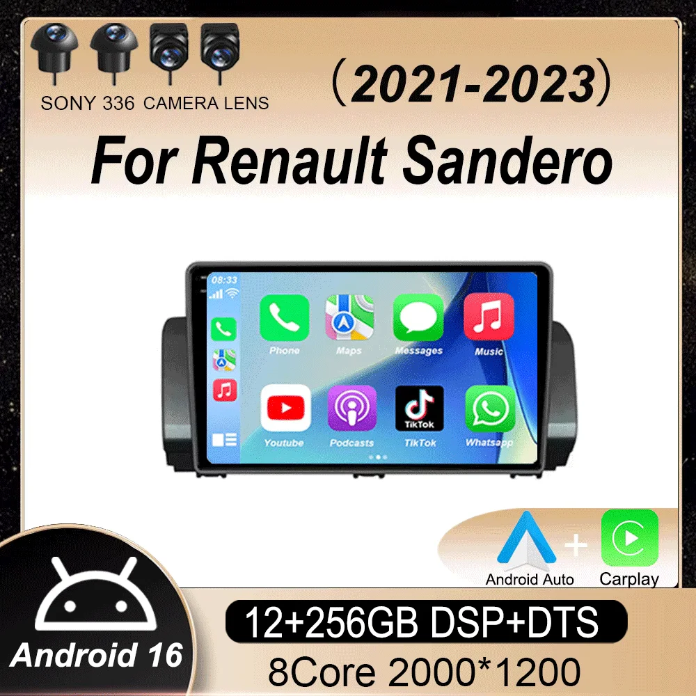 Android 16 Carplay Auto WIFI+4G For Renault Sandero 2021-2023 Car Radio Multimedia GPS Video Player Stereo 2din Head Unit Audio
Android 16 Carplay Auto WIFI+4G For Renault Sandero 2021-2023 Car Radio Multimedia GPS Video Player Stereo 2din Head Unit Audio