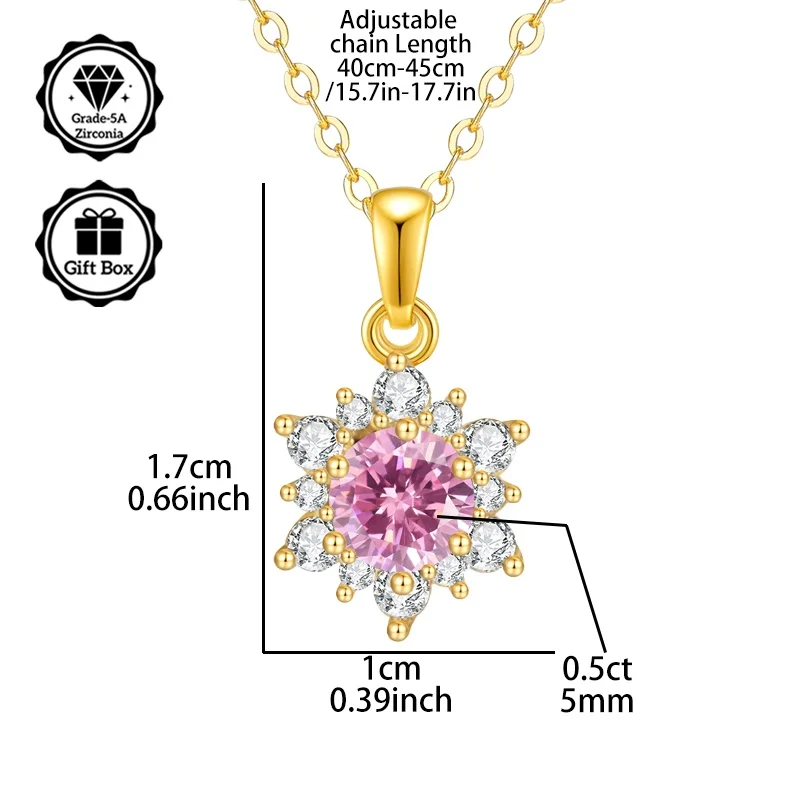 LAMVOICE jewelry for women/ hypoallergenic necklace, Christmas gift for, 0.5 carat zirconia necklace, high quality jewelry
LAMVOICE jewelry for women/ hypoallergenic necklace, Christmas gift for, 0.5 carat zirconia necklace, high quality jewelry