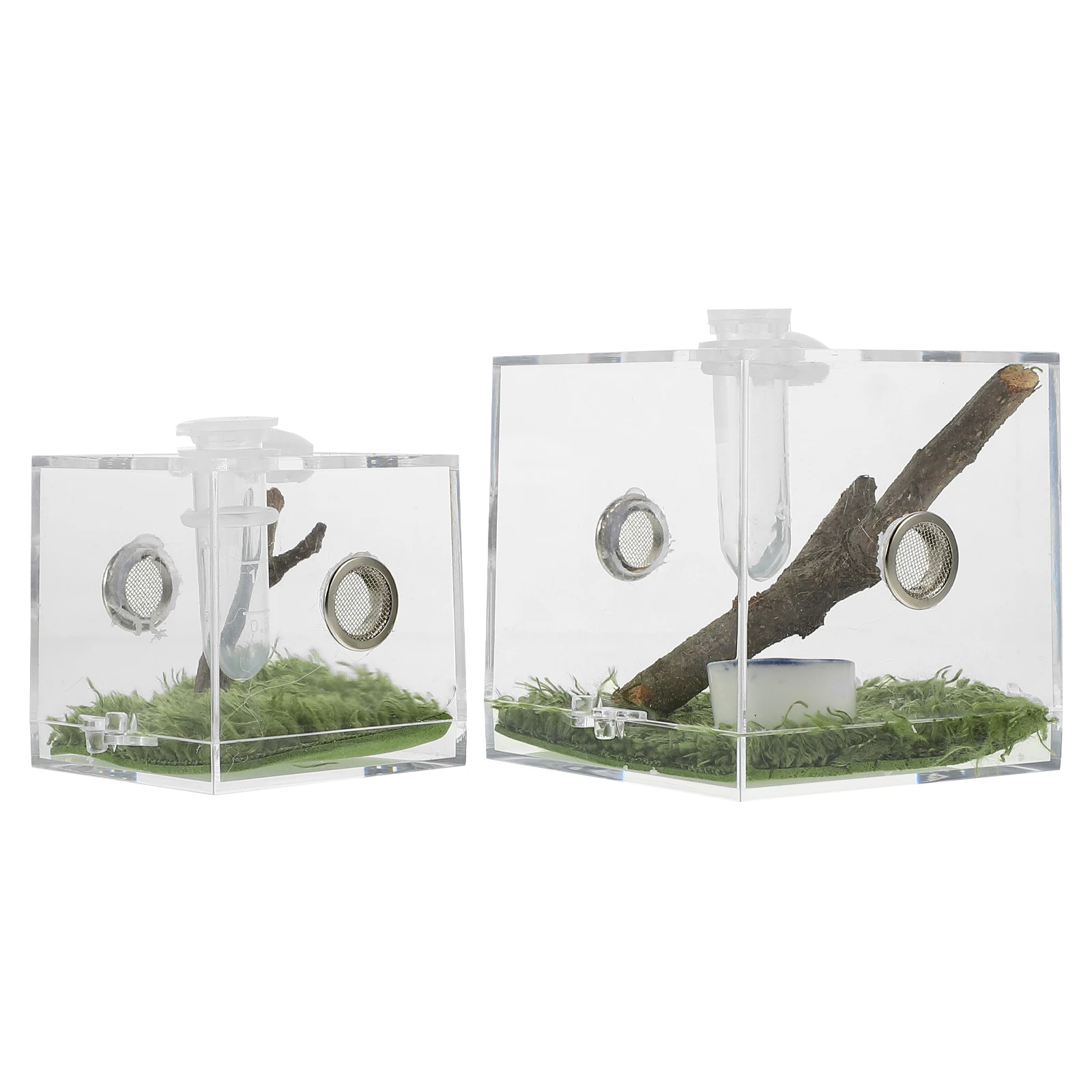 2 Pcs Jumping Spider Breeding Box Terrarium Enclosure House Mini Supplies Small Accessories Habitat
2 Pcs Jumping Spider Breeding Box Terrarium Enclosure House Mini Supplies Small Accessories Habitat