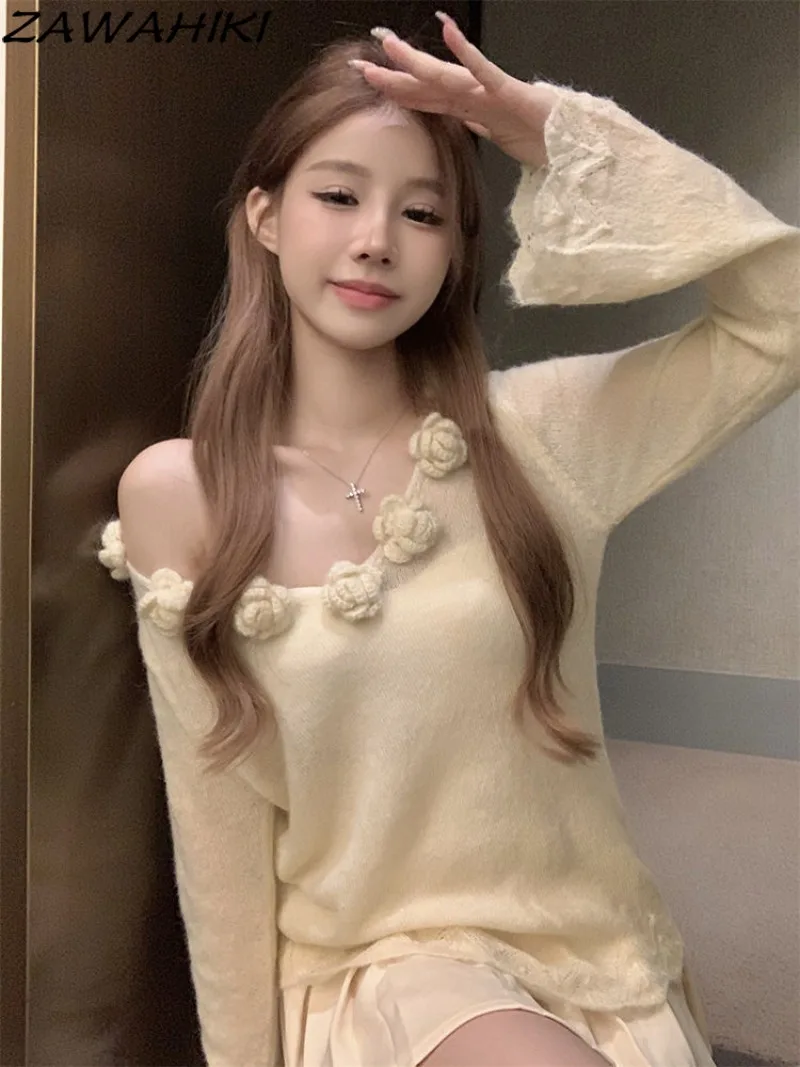 Y2K Aesthetic Clothes Chic Designed Long Sleeve Knitted Solid Color Tops Fall Korean Fashion Off Shoulder Lightweight Kpop
Y2K Aesthetic Clothes Chic Designed Long Sleeve Knitted Solid Color Tops Fall Korean Fashion Off Shoulder Lightweight Kpop