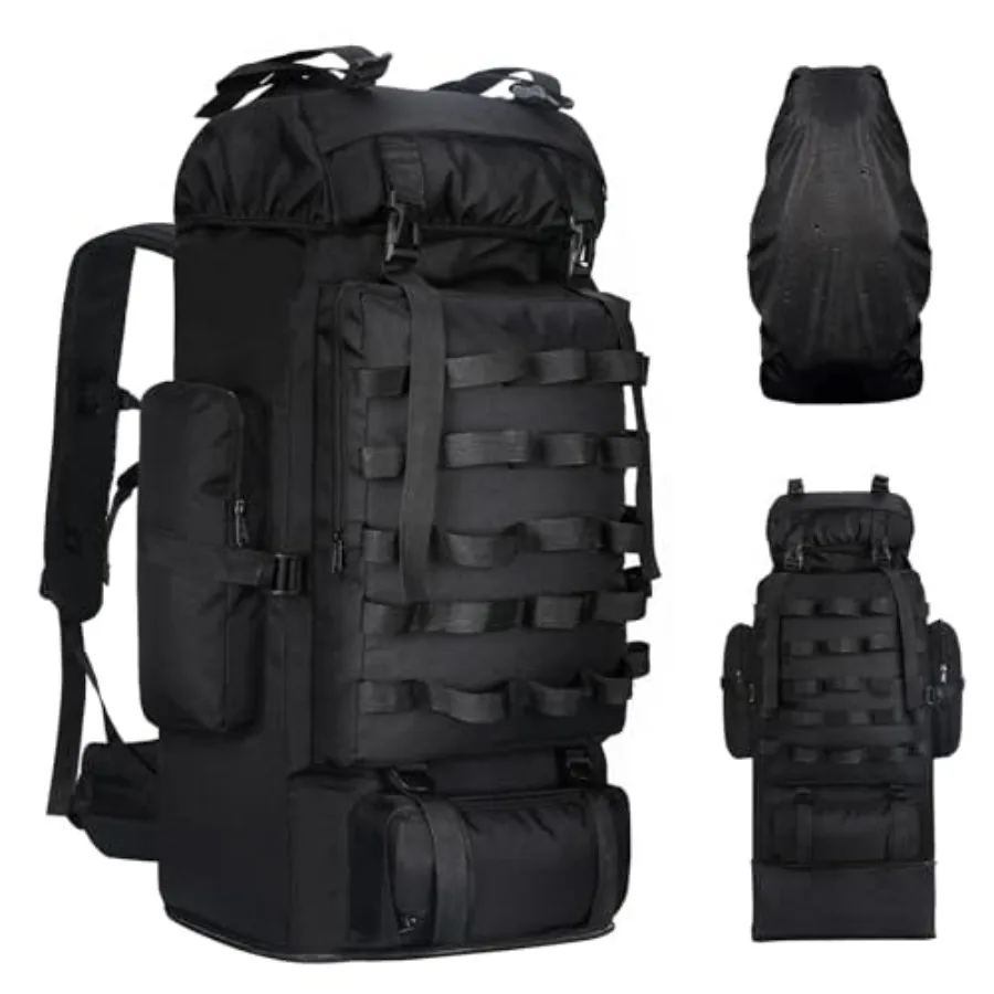 70L/100L Camping Hiking Backpack with Rain Cover, Expandable Large Military Tactical Backpack, Waterproof Molle Racksack Travel
70L/100L Camping Hiking Backpack with Rain Cover, Expandable Large Military Tactical Backpack, Waterproof Molle Racksack Travel