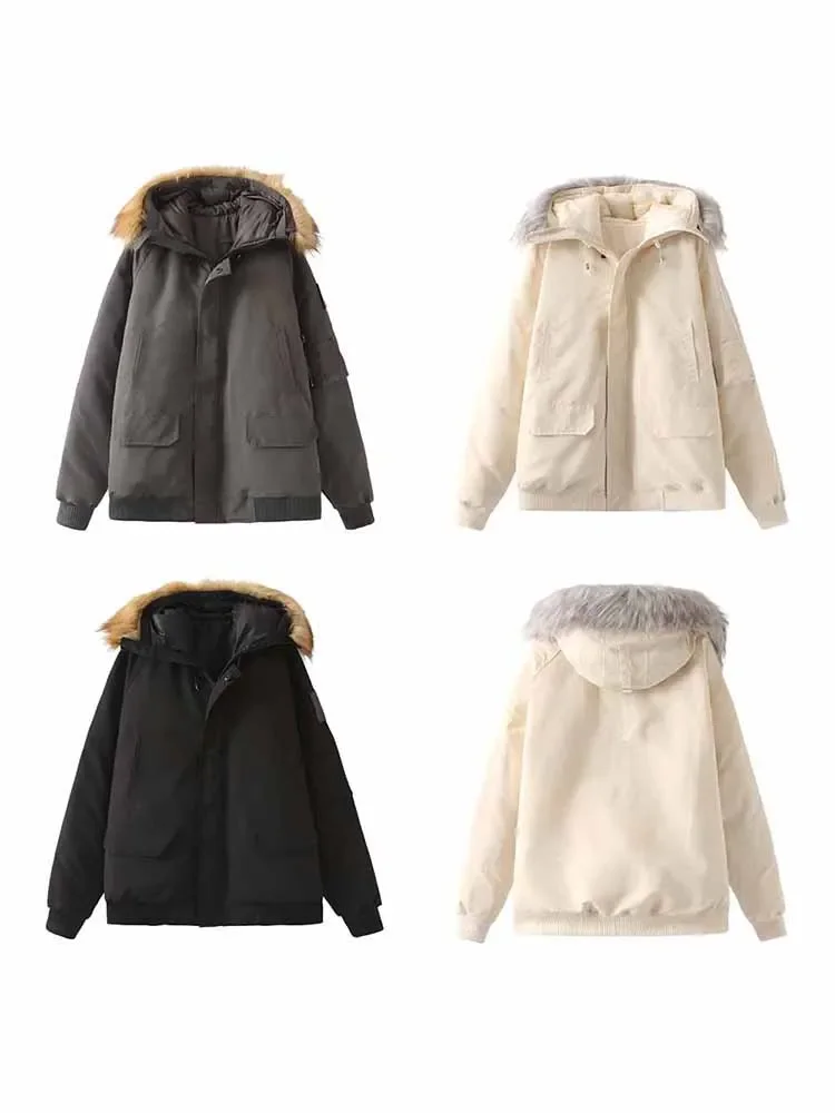 Women's Winter New Fashion with Pocket Thick Warm Loose Hooded Pike Cotton Coat Retro Long Sleeve Zipper Women's Coat Unique Top
Women's Winter New Fashion with Pocket Thick Warm Loose Hooded Pike Cotton Coat Retro Long Sleeve Zipper Women's Coat Unique Top