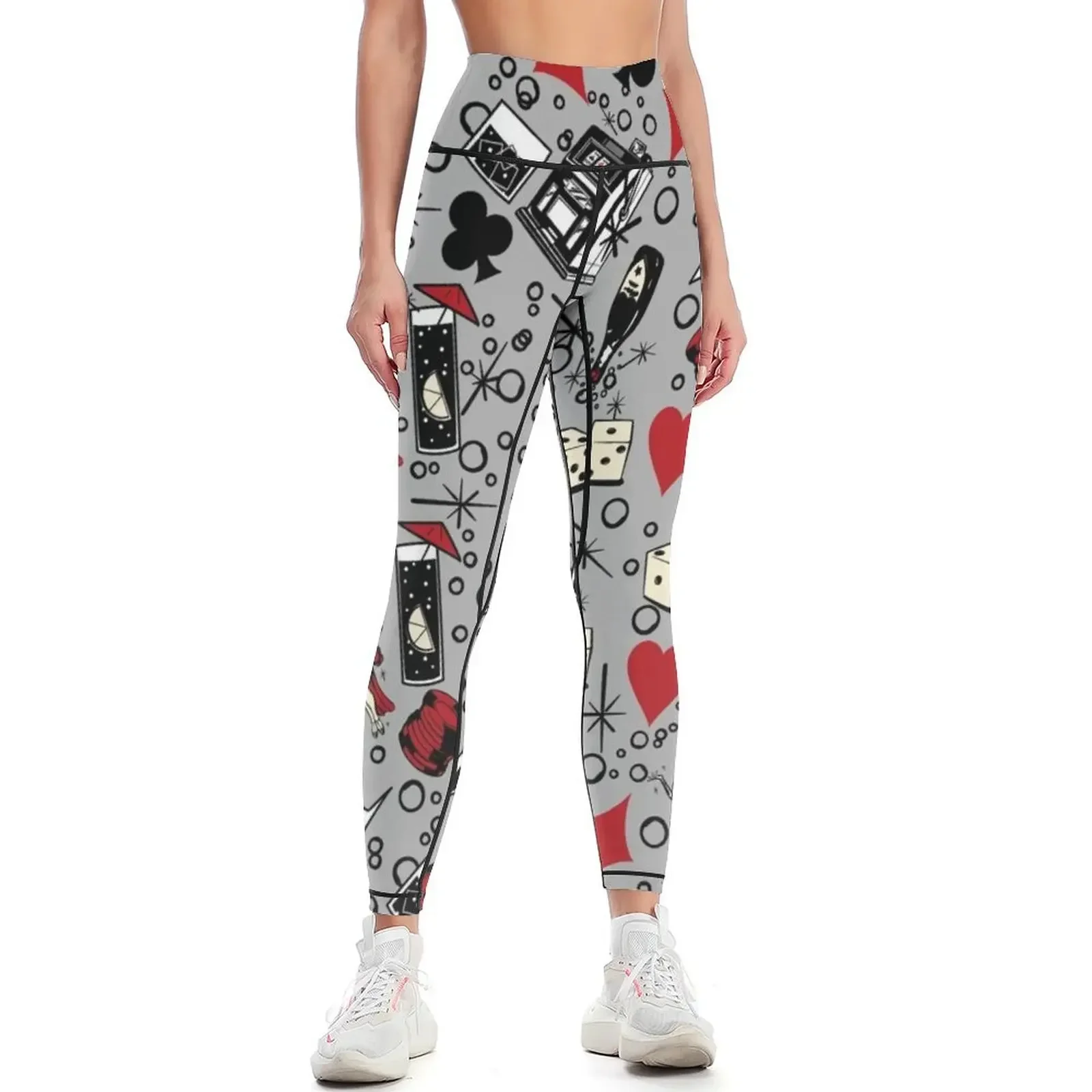 Viva Vegas Retro Casino Print - Red, Black and Gray Leggings legging gym for fitness sports for gym Womens Leggings
Viva Vegas Retro Casino Print - Red, Black and Gray Leggings legging gym for fitness sports for gym Womens Leggings