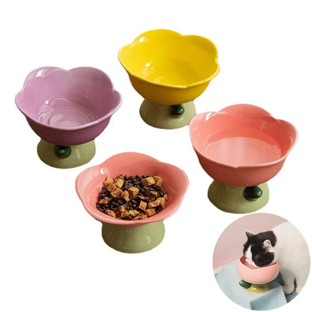 Cute Ceramic Cat Bowl Non-slip Flower Shape New High Foot Dogs Puppy Feeder Feeding Food Water Elevated Raised Dish Pet Supplies
Cute Ceramic Cat Bowl Non-slip Flower Shape New High Foot Dogs Puppy Feeder Feeding Food Water Elevated Raised Dish Pet Supplies