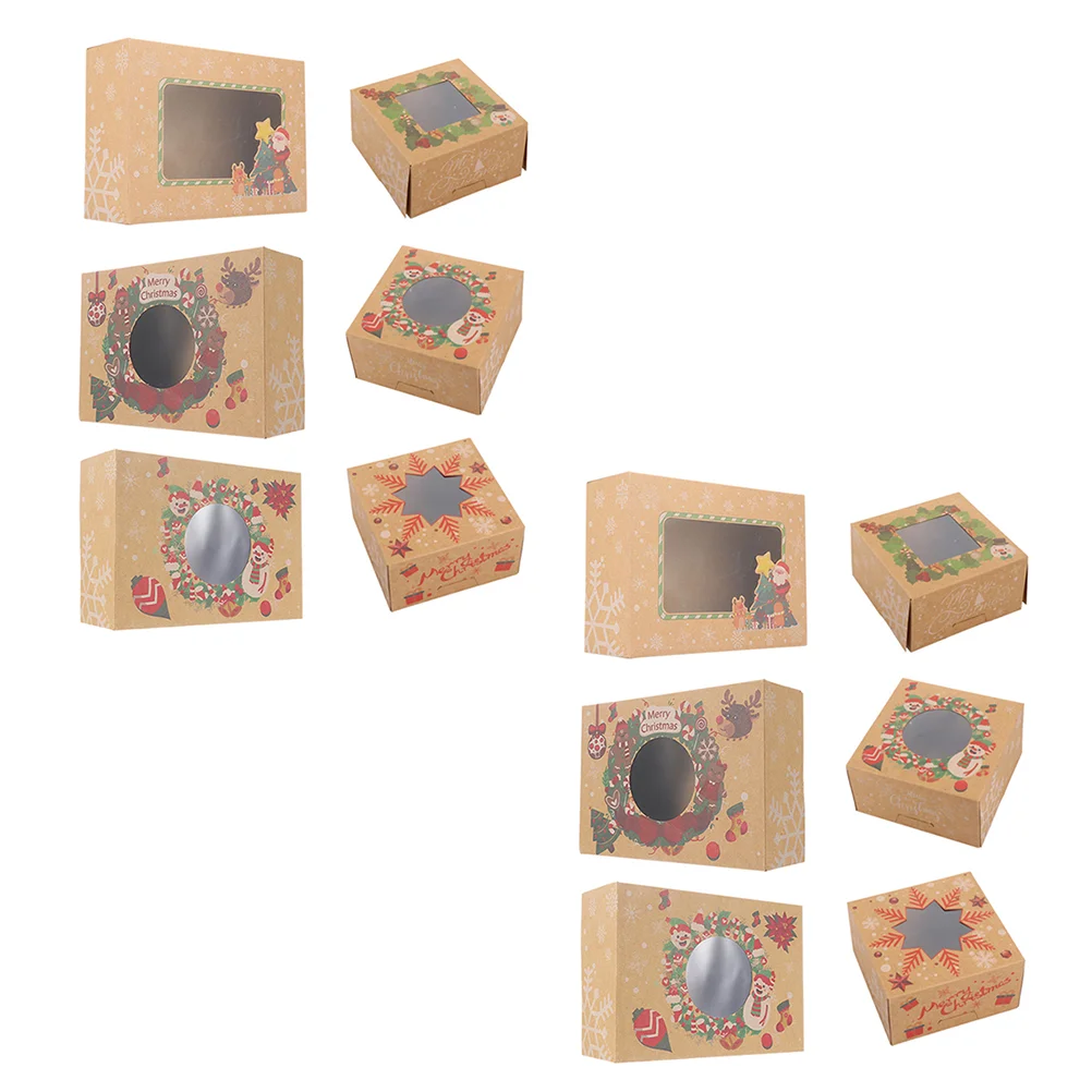 12 Pcs Pastry Christmas Window Paper Box Shirt Boxes for Presents Cake Decorating Supplies Kraft Dessert
12 Pcs Pastry Christmas Window Paper Box Shirt Boxes for Presents Cake Decorating Supplies Kraft Dessert