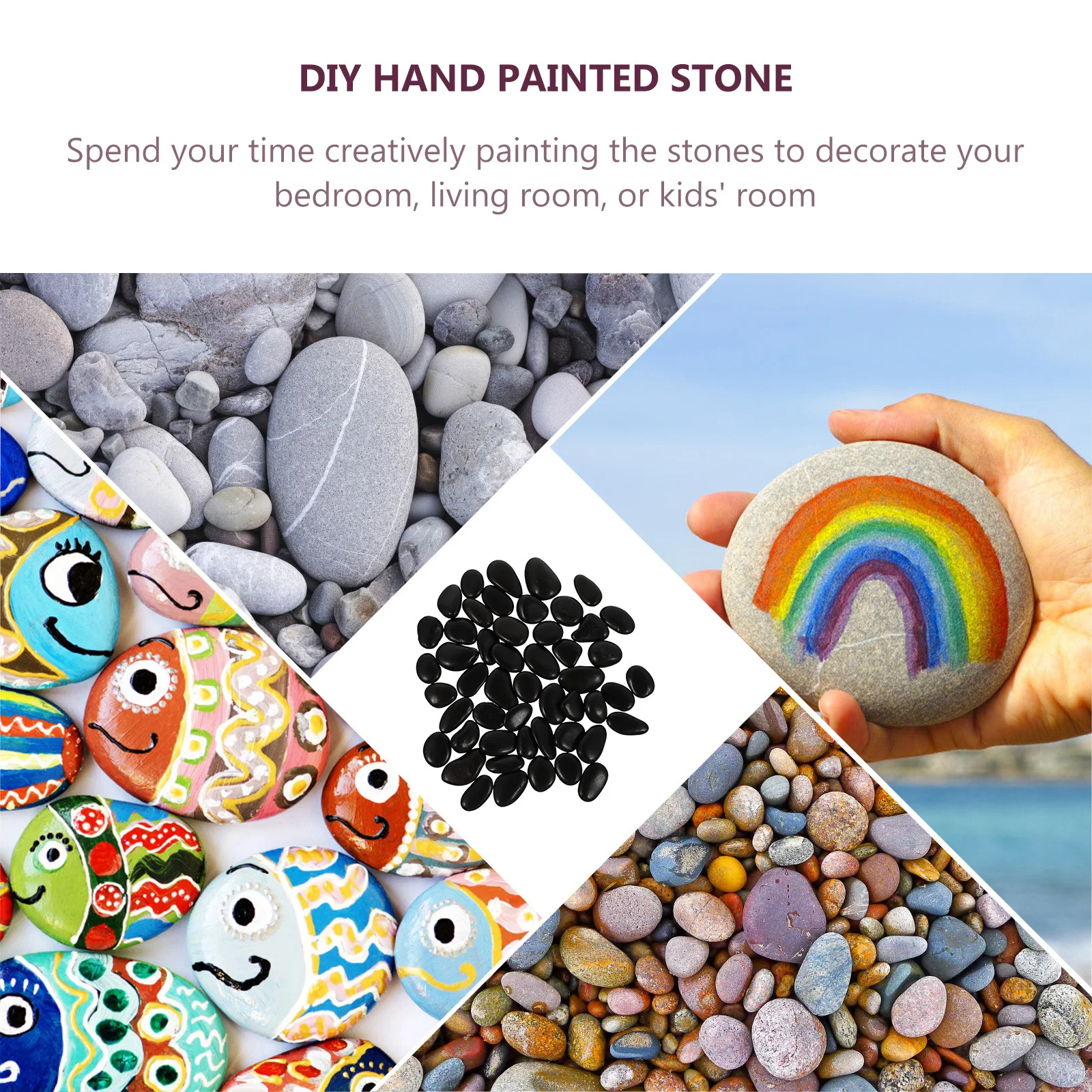 50 pcs Diy Drawing Smooth Pebbles Craft Stones Bedroom Decor Creative Rock Painting Set Stones For Painting Stone 
50 pcs Diy Drawing Smooth Pebbles Craft Stones Bedroom Decor Creative Rock Painting Set Stones For Painting Stone